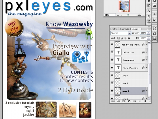 Creation of Magic PXLeyes magazine: Step 2